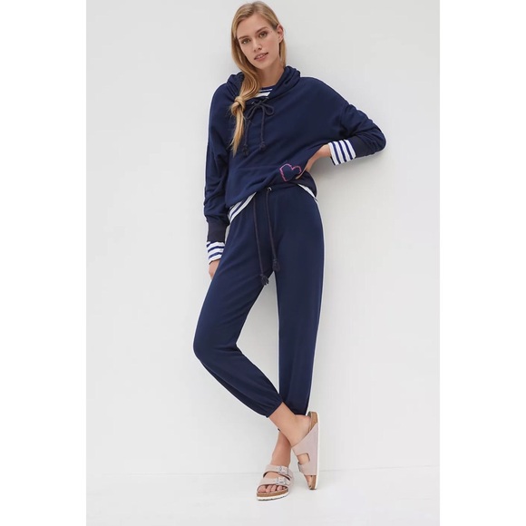 SUNDRY Heart Patch Hoodie in Blue - Picture 2 of 9